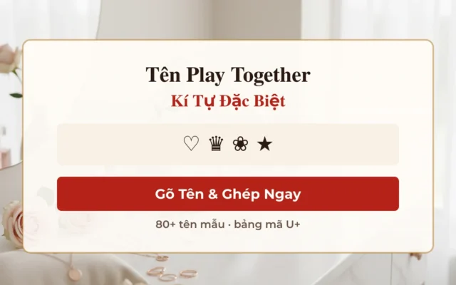 Máy ghép tên Play Together có kí tự đặc biệt
